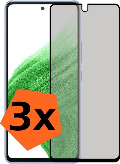 Screenprotector - 3 Stuks - Geschikt voor Samsung Galaxy A53 - Privacy Filter - Gehard Glas - Beschermglas - Tempered Glass - Screen Protector