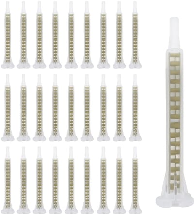 50 Stuks Static Mixer voor 2K Lijm, Mengtubes en Mengdoppen voor Epoxy en AB Lijm, Perfect voor Precisie Toepassingen