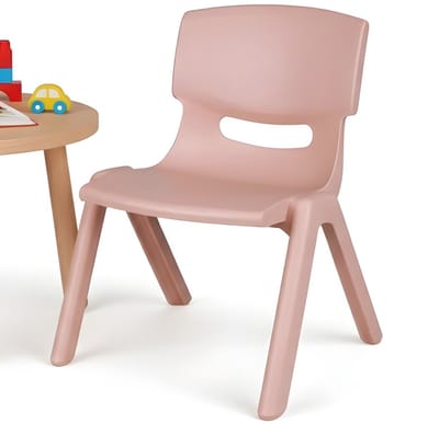 Cheqo® Kinderstoeltje - Kinderstoeltje Roze - Kinderstoel - Kinderstoel Roze - Peuterstoeltje - Peuterstoel - Kinder Tuinstoel - Tuinstoeltje Kind - Kinderstoel Buiten - Kinderstoel Binnen - Kunststof Kinderstoeltje - Plastic Kinderstoeltje