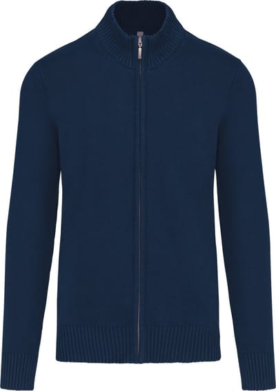 Kariban Heren cardigan met rits K971 - Navy - S