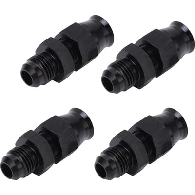 4 STUKS AN6 Adapter Mannelijke Draad Aluminiumlegering Lekdicht met Messing Ferrule voor Vloeistof Gas Diesel Olie 5 16in