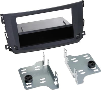 2-DIN Paneel geschikt voor Smart ForTwo Cabrio (A451) Coupe (C451) Kleur: Zwart