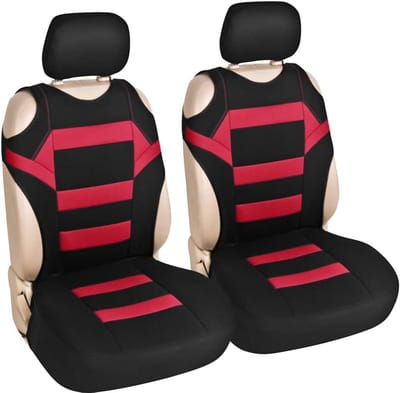 Autostoelhoezen - Stoelbeschermers - Auto Interieur - Ondershirt Stijl - 2 stuks - Rood