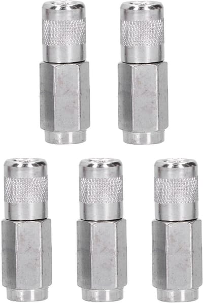 5 Stuks Standaard Vetspuit Koppeling 1/8" NPT Snelkoppeling Platte Nozzle Fitting
