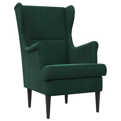 vidaXL - Fauteuil - Donkergroen - Fluweel