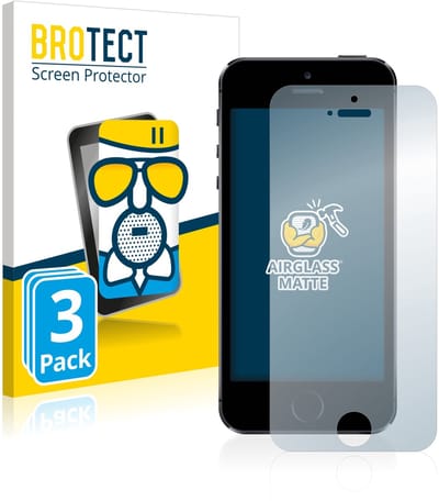BROTECT - Screenprotector voor Apple iPhone 5 / 5S / 5C / SE 2016 - Folie Beschermfolie Beschermglas matte 3 Stuks