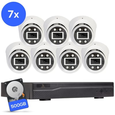 Teceye Compleet Camera Beveiliging Set met 7x POE Camera - Beveiligingscamera - Beveiligingscamera binnen - Beveiligingscamera buiten - CCTV Camera systeem - Beveiligingscamera set - Bewakingscamera set