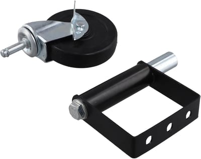 Poortzwenkwiel - Veerbelast Wiel - Hekken Verplaatsen - Zware Belasting - 10cm Wiel - Zilver Zwart