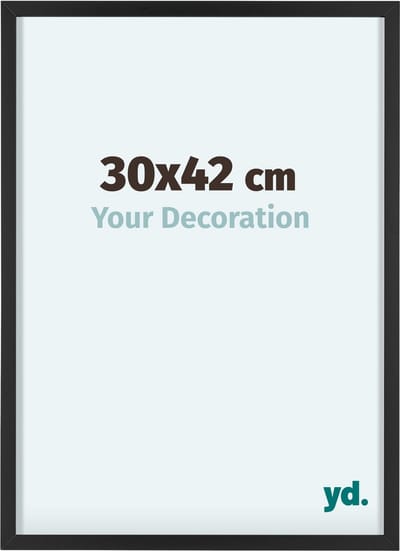 Your Decoration - Fotolijst 30x42 cm - Aluminium - Zwart - Virginia