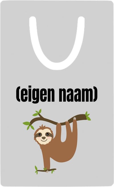 Hacebo® - luiaard met eigen naam metalen boekenlegger - Luiaard - luiaard liefhebbers - iemand die houdt van luiaards - verjaardag - cadeau - kado Bladwijzer boekenleggers - 7.6 cm x 5cm