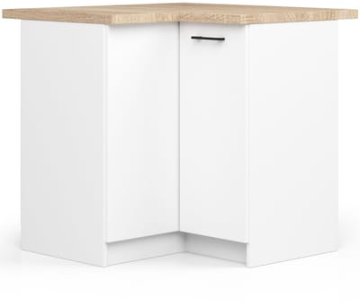 Hoek Keukenkast modulaire OLIWIA S90/90 / Onderkast / AKORD Furniture Factory / Wit / 90 x 85 x 46 cm