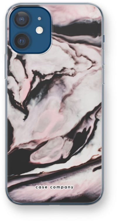 Case Company® - Hoesje geschikt voor iPhone 12 hoesje - Roze stroom - Soft Cover Telefoonhoesje - Bescherming aan alle Kanten en Schermrand