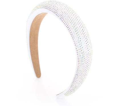 Luxe Haarband beadazzled white
