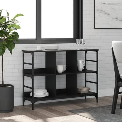 vidaXL - Dressoir - Zwart - Eiken - 102 - x - 32 - x - 73,5 - cm