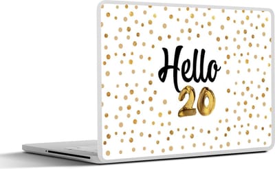 Laptop sticker - 15.6 inch - Jubileum - 20 jaar - Design - 36x27,5cm - Laptopstickers - Laptop skin - Cover