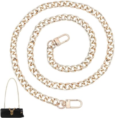 80cm Lange Gouden Tasriem Ketting, Metalen Portemonnee Schoudertas Vervangingsriem met Draaiende Kreeftsluitingen voor DIY Projecten