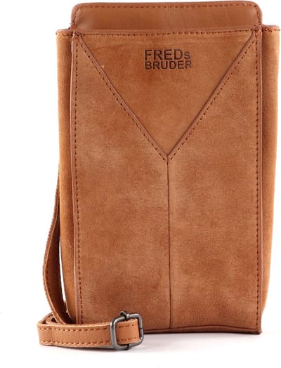 FREDsBRUDER Leren Telefoontasje Grynn Cellphone Bag Caramel Crunch Lichtbruin