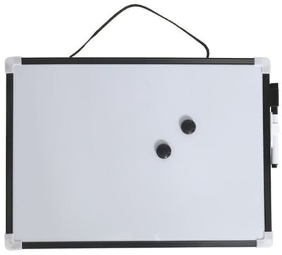 Gerimport Whiteboard/memobord magnetisch - mini - 23 x 18 cm - met marker en magneten