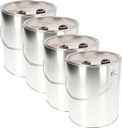 Kristen Tuinkaars in Blik – 5L – 4 Stuks – Brandduur 8 Uur – Ø20 cm – Buitenkaars – Tuinfakkel – Voor Tuindecoratie – Vuurblik