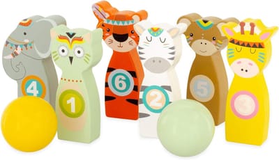Kielspel Set - Kegelspel Kinderen - Buitenspelen Binnen - Genummerde Kegels - 390g 10.5cm