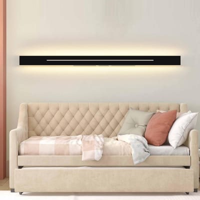 LED wandlamp warm wit zwart - moderne traplamp slaapkamer 31W - woonkamer kinderkamer wandkandelaar