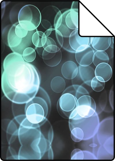 Proefstaal Origin Wallcoverings behang kaleidoskoop-motief licht azuurblauw en lila paars - 26,5 x 21 cm - 337203-S
