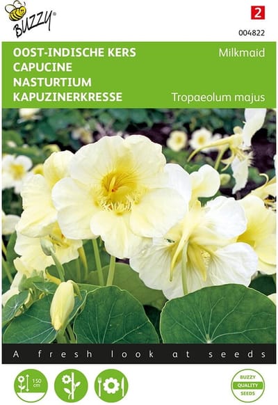 Buzzy Seeds - Oost-Indische Kers Milkmaid (Tropaeolum)