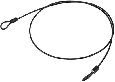 Dailygoods- Slotkabel 100 cm - Roestvrijstalen Kabel - Beveiligingskabel - Draagbaar - Dubbel Uiteinde - Bescherming voor Fiets/Tassen - Kabelslot