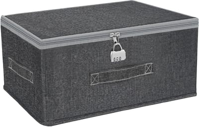 Veilige Opbergdoos met Deksel, Stapelbare Textiel Organizer voor Snacks, Kleding en Accessoires - 40 x 30 x 21 cm