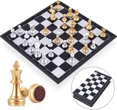 Opvouwbaar Magnetisch Schaakspel voor Kinderen en Volwassenen - Ideaal voor Reizen, 25 CM