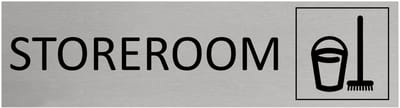 CombiCraft Aluminium deurbordje Storeroom 165x45mm met tape - per stuk