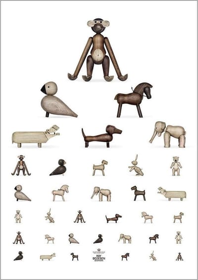 KAY BOJESEN Poster - Eye Chart - 70 X 50 Cm - Wit