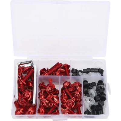 158-delige Set Universele Kuipbouten Pakking Sleutelset Motoraccessoire Rood