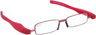 Opvouwbare leesbril - Hulp bij lezen - Onderweg lezen - Compact vouwmechanisme - +150 dioptrie - Rood