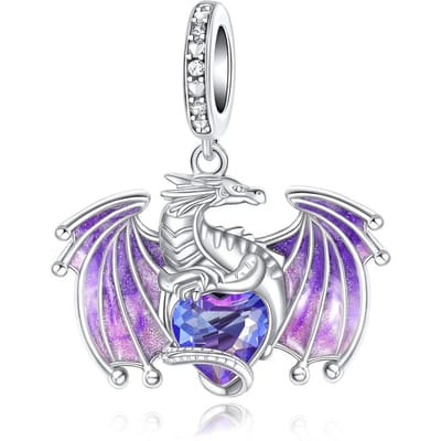 Elegante Koperen Ambacht Vliegende Draak Ei Zirconia Hanger Sieraden Bedels Armband Mooi Fijn Plata Kralen Vrouwen Cadeau gray