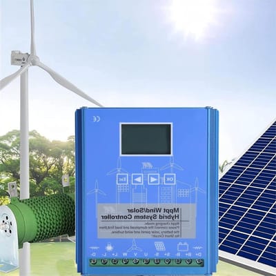 Hybride Laadregelaar - Zonne Wind - Energie Systeem - MPPT Boost Technologie - 12V 24V 48V - Zwart