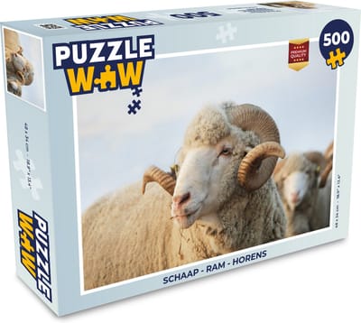 Puzzel Schaap - Ram - Horens - Legpuzzel - Puzzel 500 stukjes