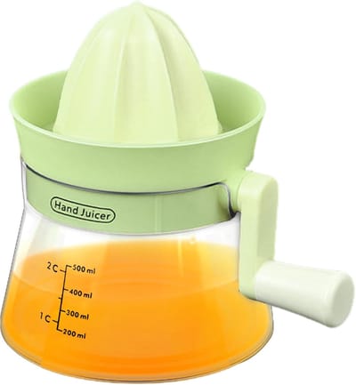 Handige Citruspers - Sap Maker - Verse sappen maken - Compact en lichtgewicht - 16.5x13cm - Groen