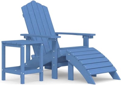 Adirondack Tuinstoel - Buitenstoel Voetensteun - Ontspannen in de tuin - Weerbestendig HDPE Materiaal