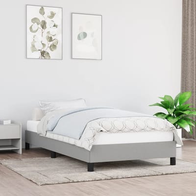 vidaXL - Bedframe - zonder - matras - 80x200 - cm - stof - lichtgrijs