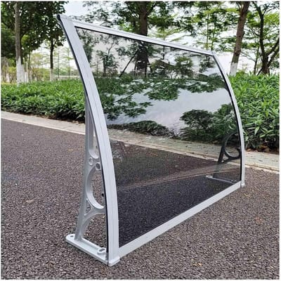 Buitenoverkapping Raam Luifel voor Huisdeur - Weerbestendige Tuinluifel met Polycarbonaat Platen - 60x180 cm
