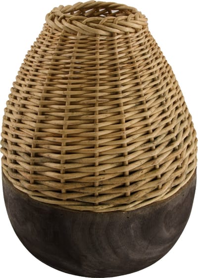 DKNC - Vaas Dallas - Paulownia hout - 29x29x38cm - Bruin