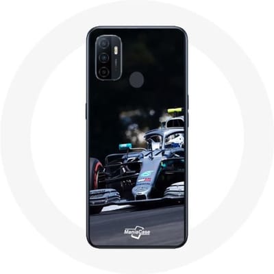 Oppo A53 Case Formule 1 Valtteri Bottas F1 Racing Driver Zwart zwart