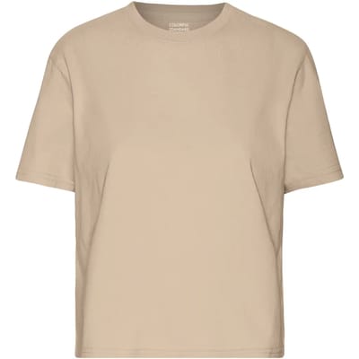 Dames-T-shirt Colorful Standard Organic Boxy honey beige