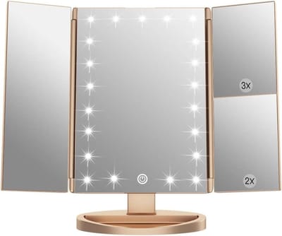 White-Label® Make up Spiegel met Verlichting - Hollywood Spiegel - Scheerspiegel - Brons