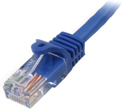 StarTech.com 0.5m Blue Cat5e / Cat 5 Snagless Ethernet Patch Cable 0.5 m - patch cable - 50 cm - blue - Blauw - 0.5m