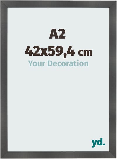 Your Decoration - Fotolijst A2 42x59,4 cm - MDF - Zwart Mat - Pisa