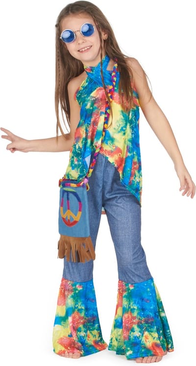 Verkleedkostuum hippie voor meisjes Carnvalskleding - Verkleedkleding - 134/146