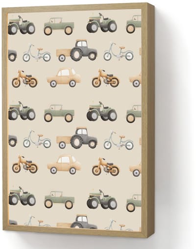 Nachtlampje 40x60 cm - Kinder lamp - Retro - voertuigen - patroon - Tafellamp kinderkamer draadloos - Slaapkamer lampje - Bedlamp kinderen - Kinderlampje - Wandlamp babykamer - Nachtlampjes