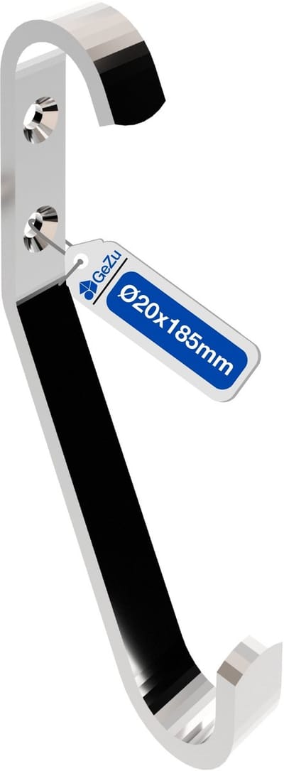GeZu Impex Kapstokken 185 mm – Chroom Zilver – Ophanghaken Wandhaak